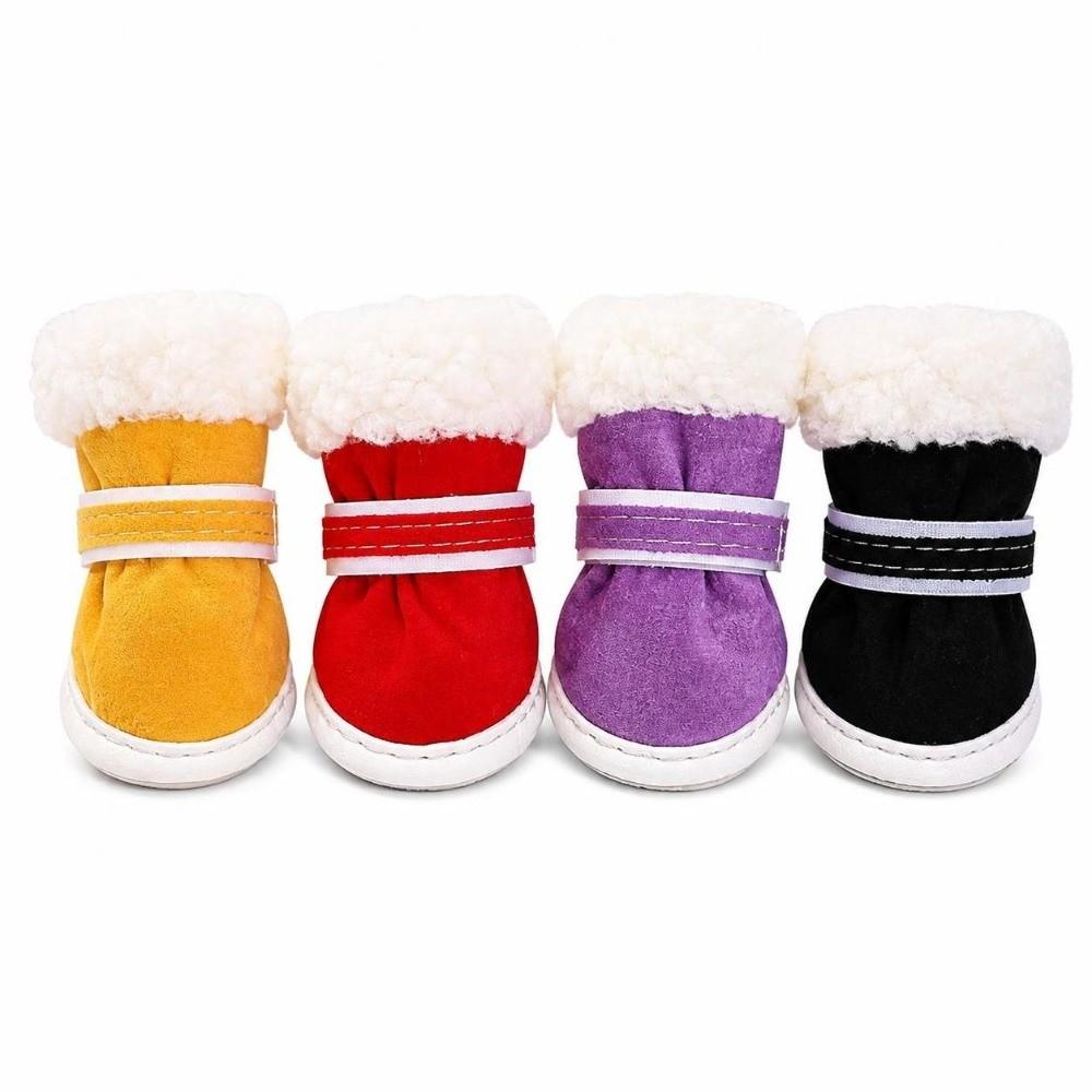 4Pcs Anti-slip Pet Shoes Warm Cats Puppy Socks Fashion Dog Footwear  Cat