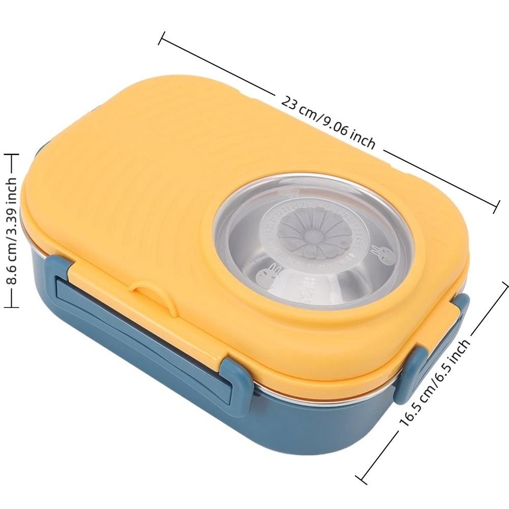 1450ml Compartment Lunch Box 304 Stainless Steel Thermal Lunch Box For Picnics