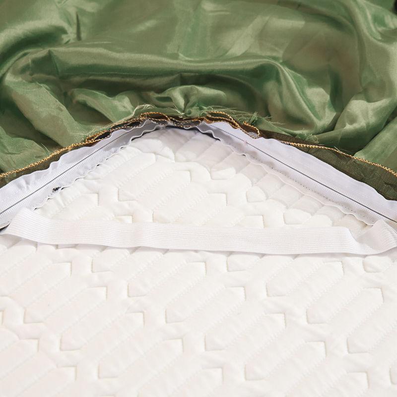 3pcs Bedding Set European Luxury Summer Cooling Bedspread Latex Ice Silk Elegant Bedcover Zipper Removable Quilted Bedspread