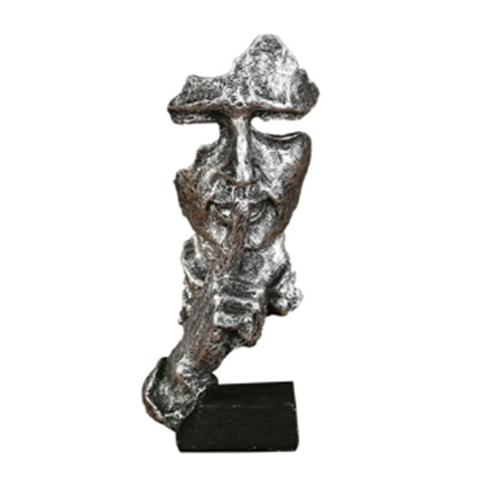 Abstract Statue Resin Desktop Ornaments Sculpture Miniature Figurines Face Character Nordic Art Crafts Office Home