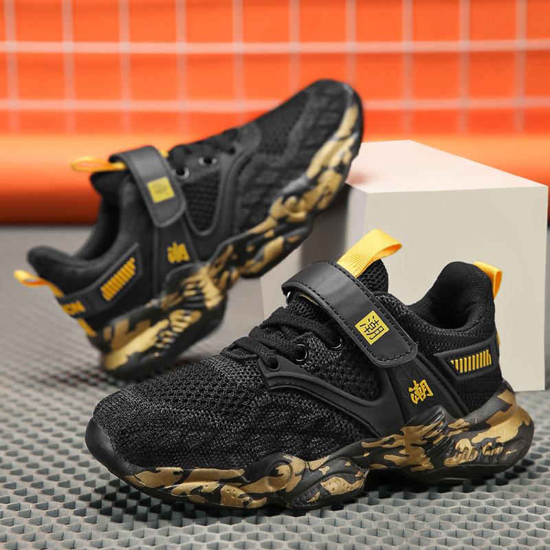 

Детская спортивная обувь Студенческие кроссовки Весенне-летние сетчатые дышащие кроссовки для бега Подростковая обувь для детей среднего и старшего возраста 40