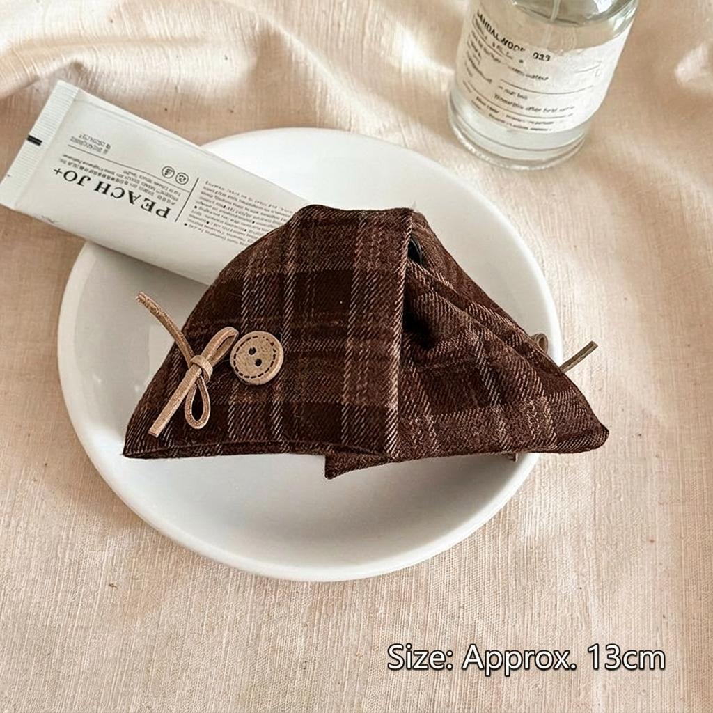 

Bow Hair Accessories Large Handmade Fabric Hair Claw Triangular Hair Clip Delicate For Updo Hairstyles Dates