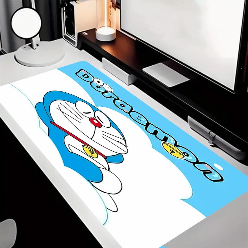 Doraemon Theme Premium Non-slip Mouse Pad with Stitched Edges,Durable Rubber Material,for Desktop & Gaming Great Gifts