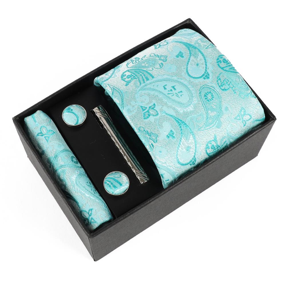 Heren Paisley Jacquard Stropdas met Cadeaubox - Elegante 8CM Cashew Design