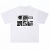 T-shirt a maniche corte pesante in metallo stampato band rock Nine Inch Nails con uno stile vintage ampio