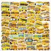 50 Cute Cartoon School Bus Graffiti Stickers Personalized Decoration Mobile Phone Notebook Waterproof and Removable