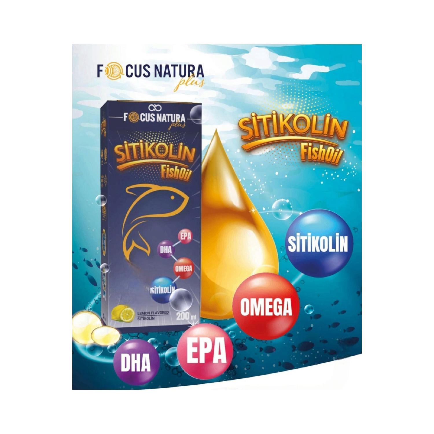 

Asbien Focus Natura Plus Citicoline Syrup, Omega 3, Epa, Dha- Fish Oil Syrup