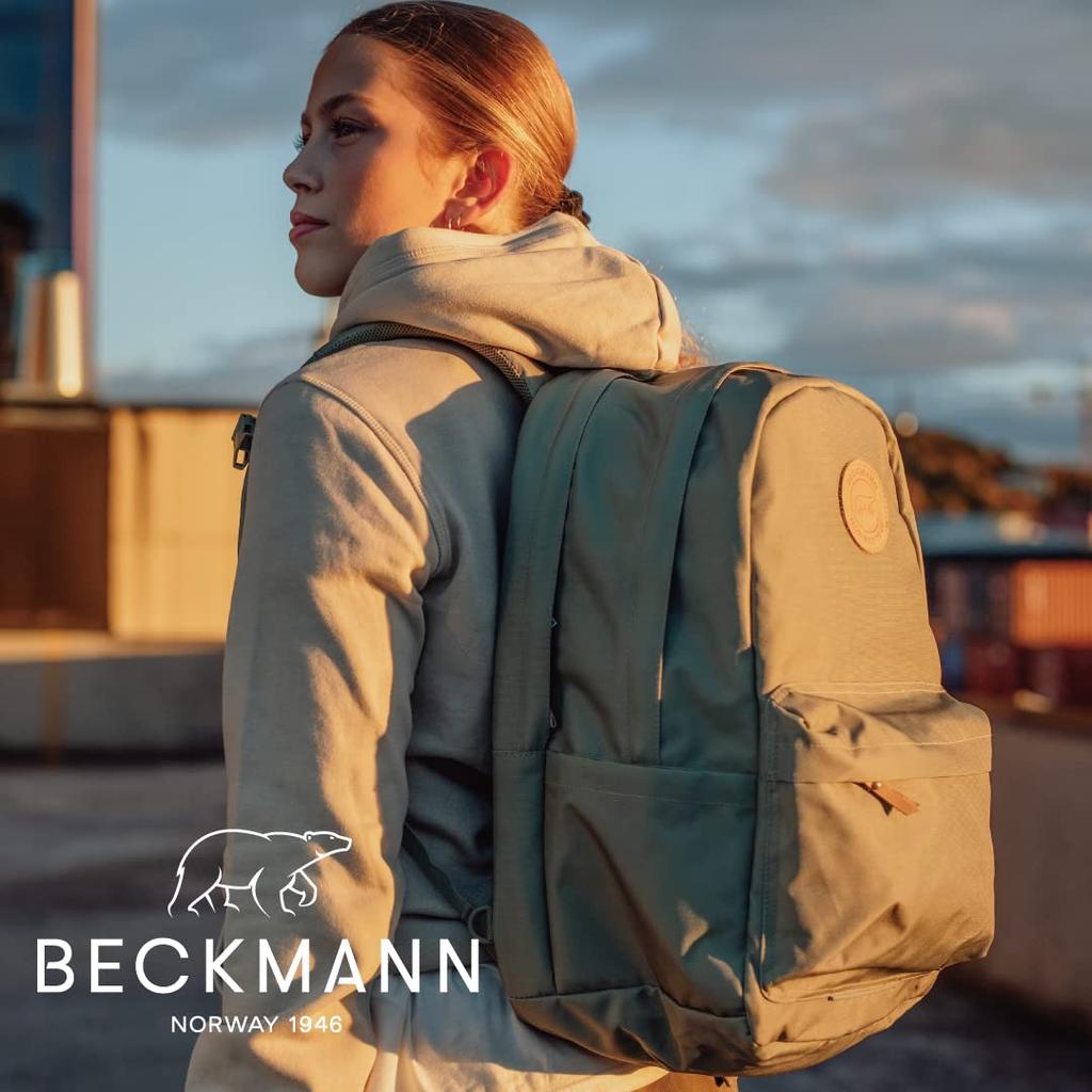 Beckman Norway Backpack CITY 30L Soft Green Backpack for Men and Large Comes with Rain Scandinavian [BECKMANN] Women, Computer, Business, Capacity,