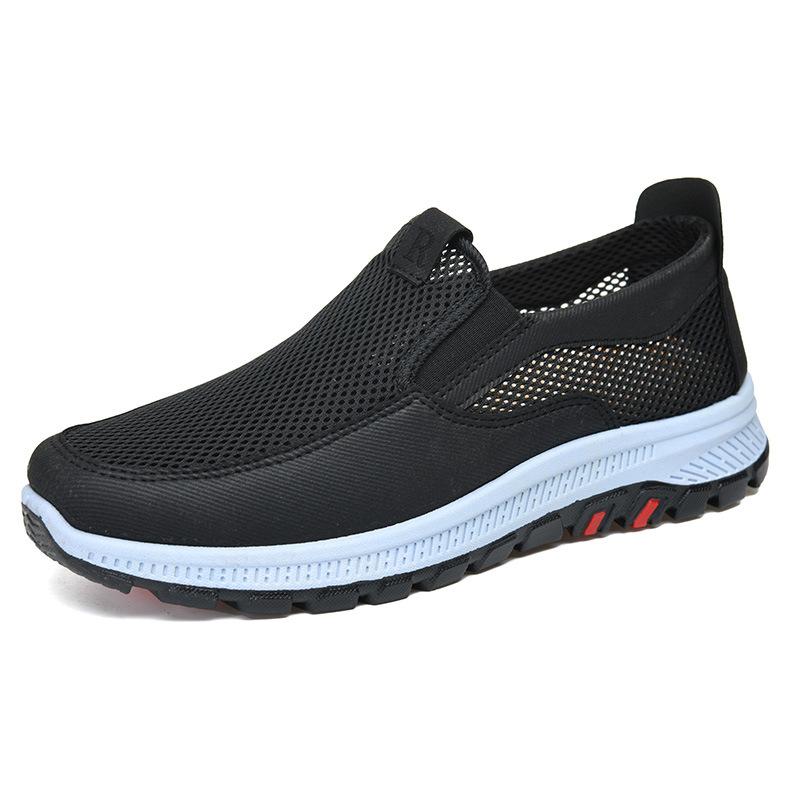 Breathable Men's Vulcanized Shoes, Summer Mesh Breathable Hiking Shoes, Comfortable Travel Shoes Suitable for Outdoor Activities