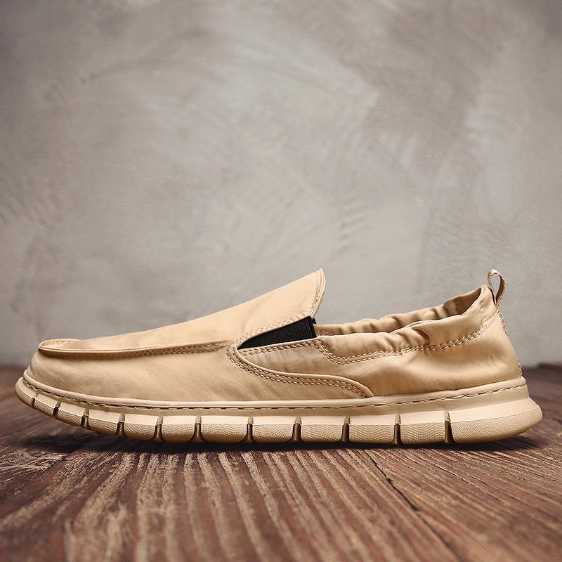 Men's Large Size Breathable Canvas Slip-On Shoes, Old Beijing Style Umbrella Cloth Sneakers