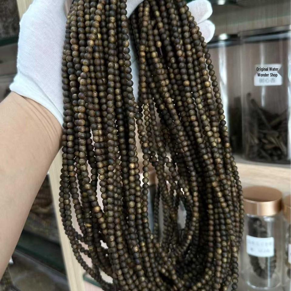 Kynam 05mm Nightingale Green Agarwood Bracelet, Multi-Strand with Round Bead Rosary, Guaranteed Authentic Original Color