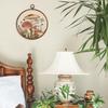 BCUANGD Vintage Mushroom Round Wall Art Decor - Retro Boho Botanical Wall Art Canvas Frame Artwork Prints, Neutral Cottagecore Round Wall Hanging
