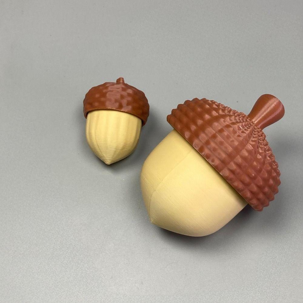 Portable Anxiety Relief Acorn Pop Fidget 3D Printing Smooth Surface Clicker Keychain Durable Silent Stress Relief Gift