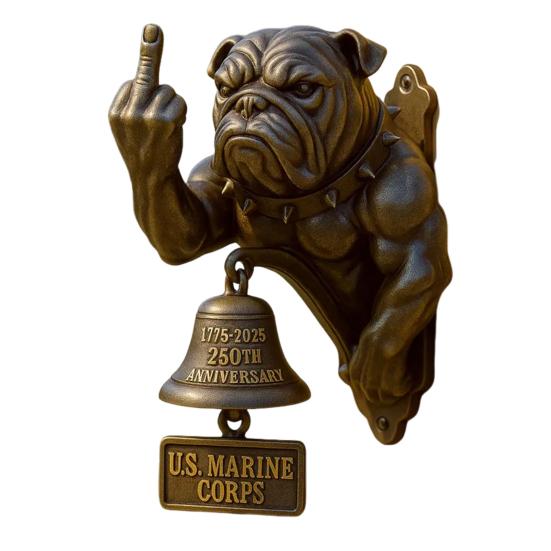 Dog Welcome Bell Doberman Bulldog Door Bell with Welcome Sign Retro Shopkeepers
