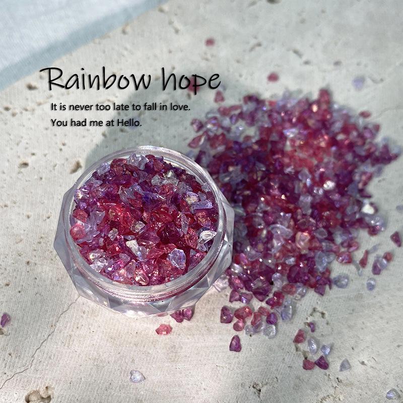 Nail Art 3D High Quality Broken Glass Fashion Charm Gravel Glitter Rhinestone DIY Nail Accessories Decoration