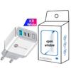 58W Dual Fast Charger with 2PD + QC3.0 - Compatible with EU, US, UK, KR, AU Standards