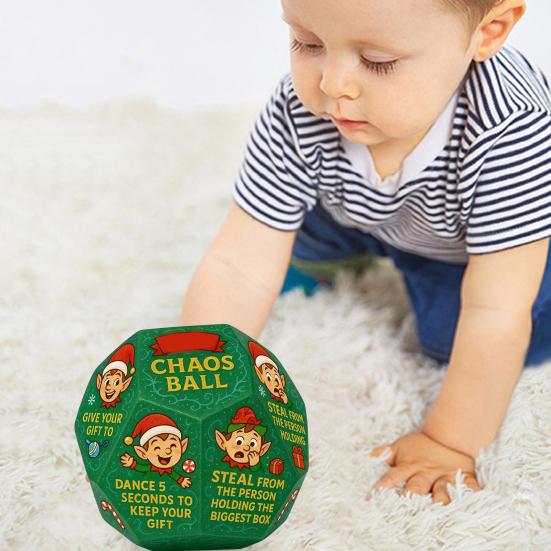 Zabawna gra imprezowa z wymianą prezentów, kostki do wymiany prezentów, gra rodzinna, 12 różnych ścianek, świąteczne wypełniacze do pończoch dla mężczyzn, rodziny, przyjaciół