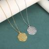 Chakra Flower of Life Necklace Women Sacred Mandala Stainless Steel Geometric Jewelry Gift