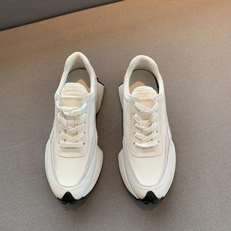 Women's Casual High-top Shoes Spring Autumn New Leather Wild Thick-soled Casual Height-increasing Sneakers Women's Shoes Zapatos