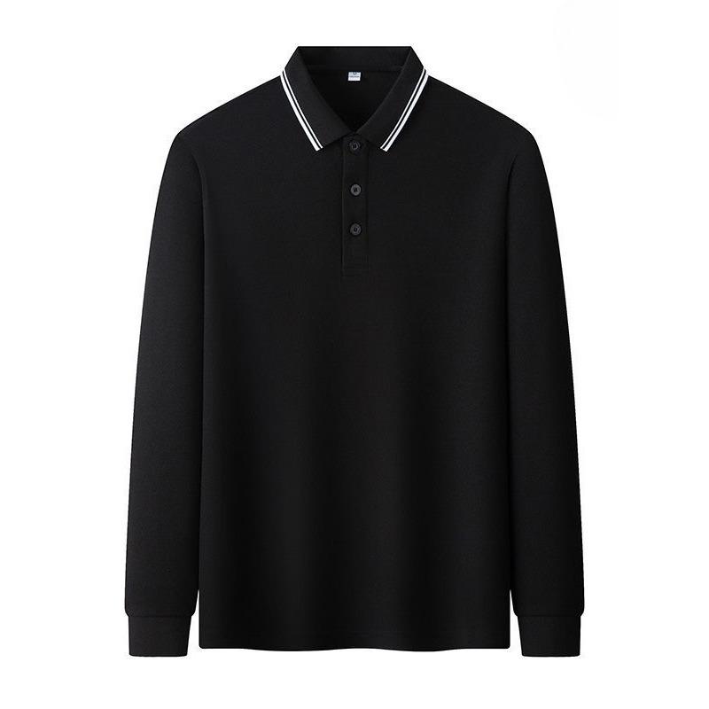 

Новая мужская рубашка поло весна-осень футболка с длинным рукавом мужская простая деловая молодежная свободная одежда больших размеров для папы 4XL