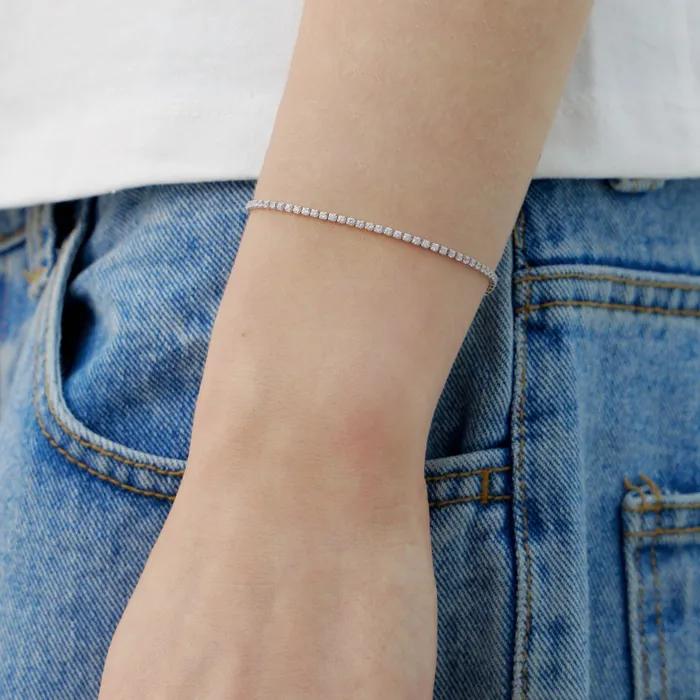 Pureline New Tennis Bracelet 1.5mm (White) BH7B66819WB190
