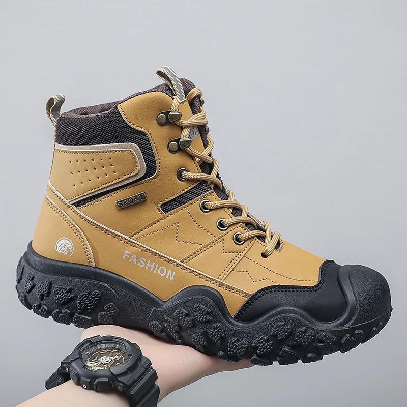 Original Outdoor Hiking Training Shoes Winter Man Boots High-top Snow Boots Man Climbing Hunting Sneakers Zapatillas Male Hombre