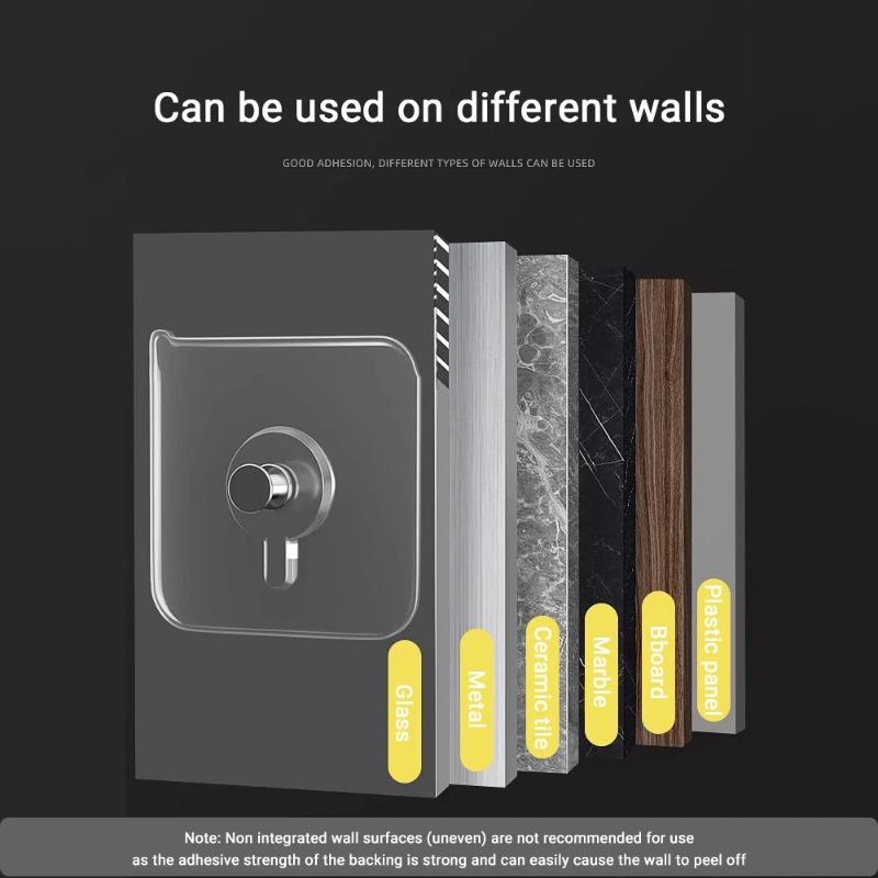 [2/5/10/20PCS] Self Adhesive Punch Free Wall Hook for Hanging Pictures and Frames for Home Decor Organization Hardware Accessories