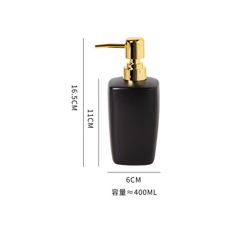 Bathroom Portable Shampoo Empty Bottle Household Compression Soap Dispenser 400ml Ceramic Lotion Bottle Bathroom Accessories