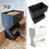 Wall Mounted Feeding Trough Automatic Quail Feeder for Cage, Large Capacity Mount Anti Spill Food Dispenser Grain Chicks And Small Birds, Easy Refill