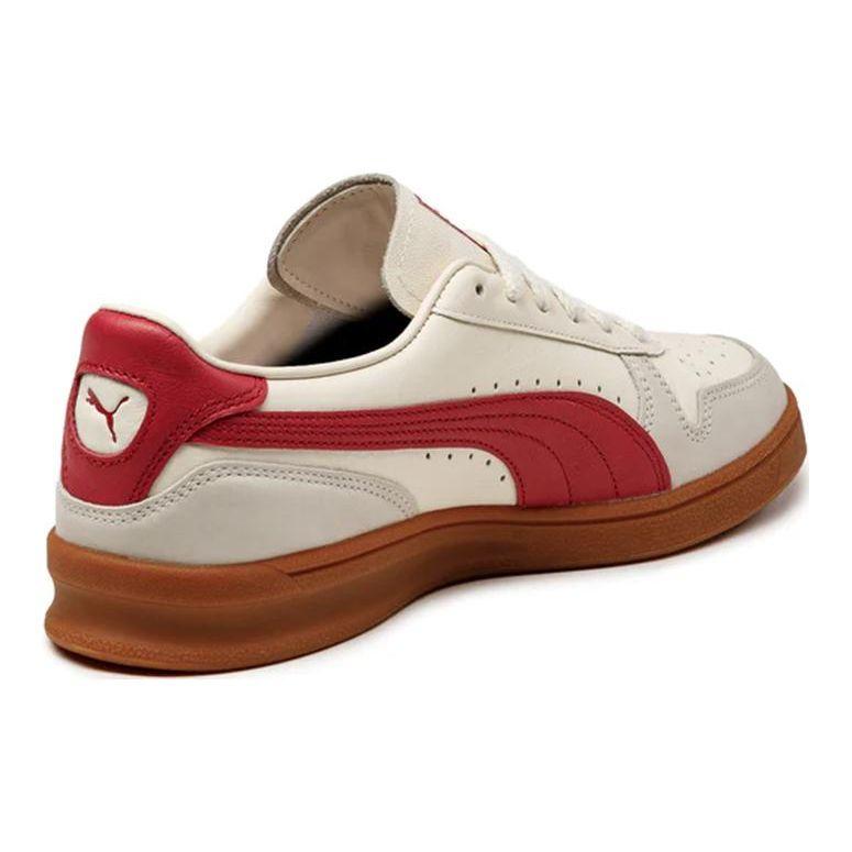 PUMA Indoor OG Unisex Frosted Ivory Club Red Low Top Lifestyle Sneakers 395363-01