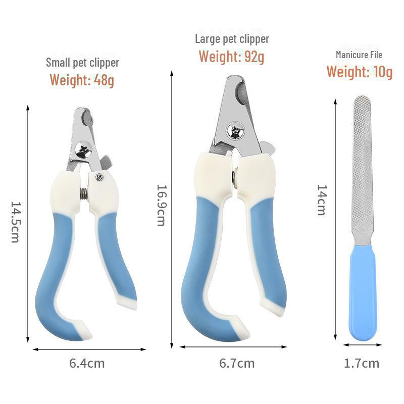 Pet Nail Clippers & File Set for Cats and Dogs - Manicure Kit for Pets