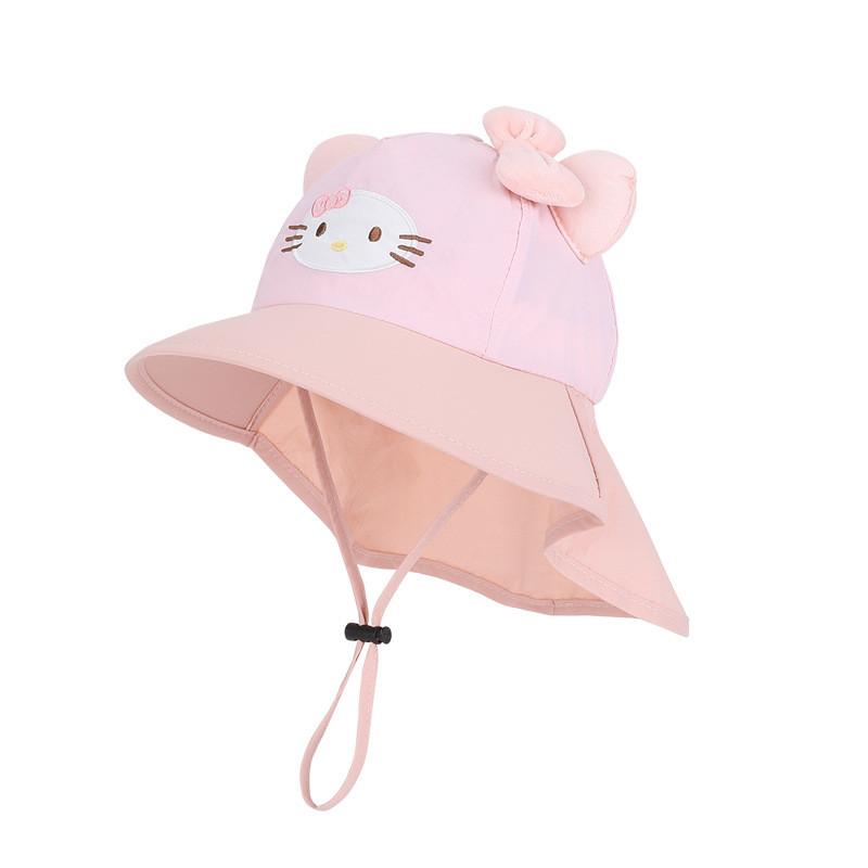 Kids Cartoon Sun Hat With Wide Brim For Summer Outdoor Protection