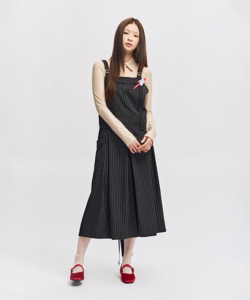 Eipeuleonwei Gentle Black Apron Dress