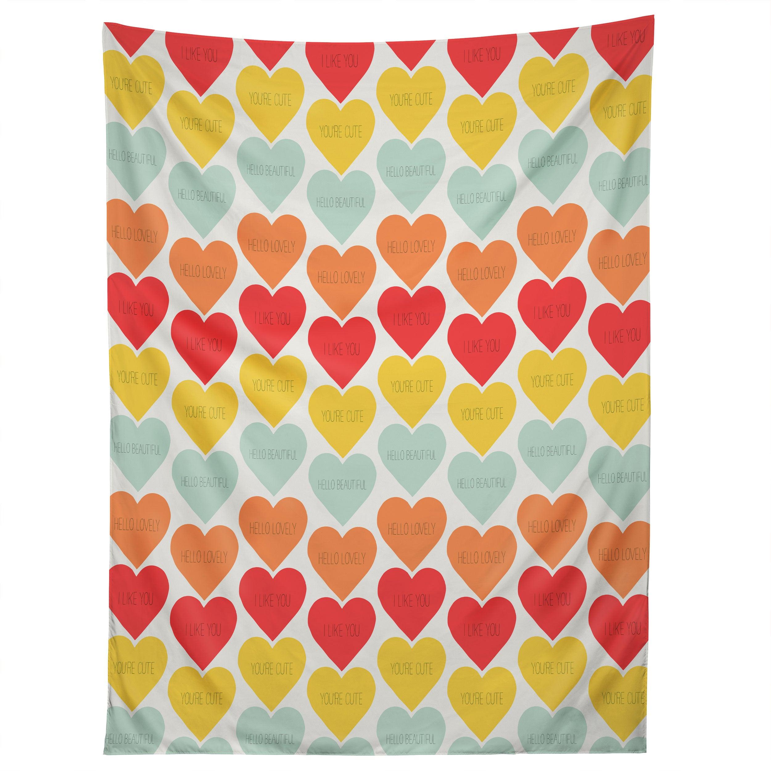 CUTE LITTLE HEARTS tapestry 75x100