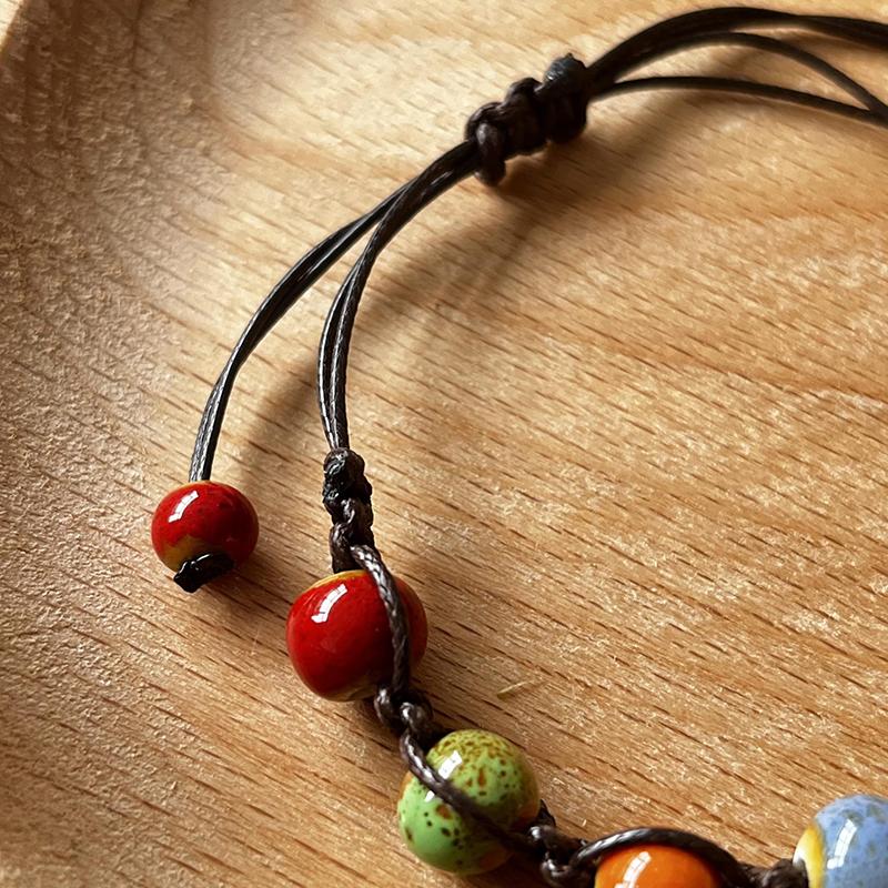 

Красочный керамический браслет с бусинами для женщин, девушек, высокое качество, минималистичный, плетеный вручную, ювелирные аксессуары, подарки