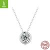 One-Carat Mozzarella Diamond Necklace For Women, Gift For Girlfriend, Classic Timeless 925 Sterling Silver Collarbone Chain