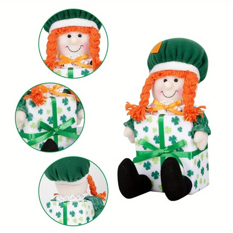 Saint Patricks Day Gnome Plush Doll Leprechaun Green Tomtes Scandinavian Dwarfs Patricks Day Decoration Kids Toy Gift