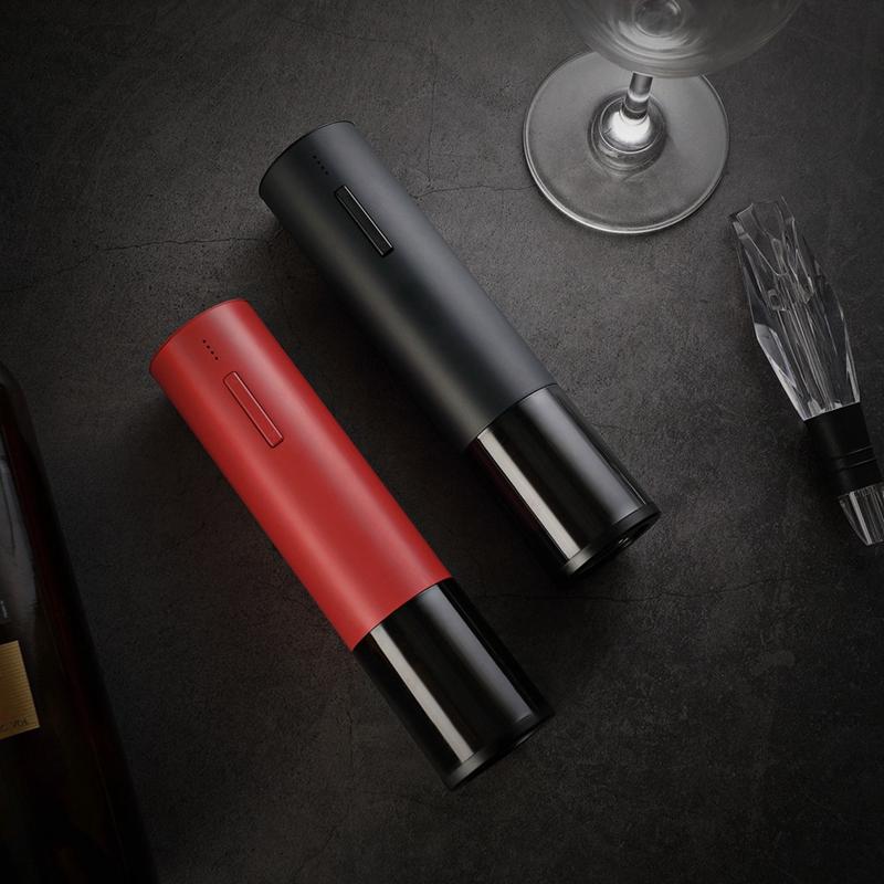 Electric Wine Opener Rechargeable Automatic Corkscrew Creative Wine Bottle Opener With USB Cable Bar Accessories