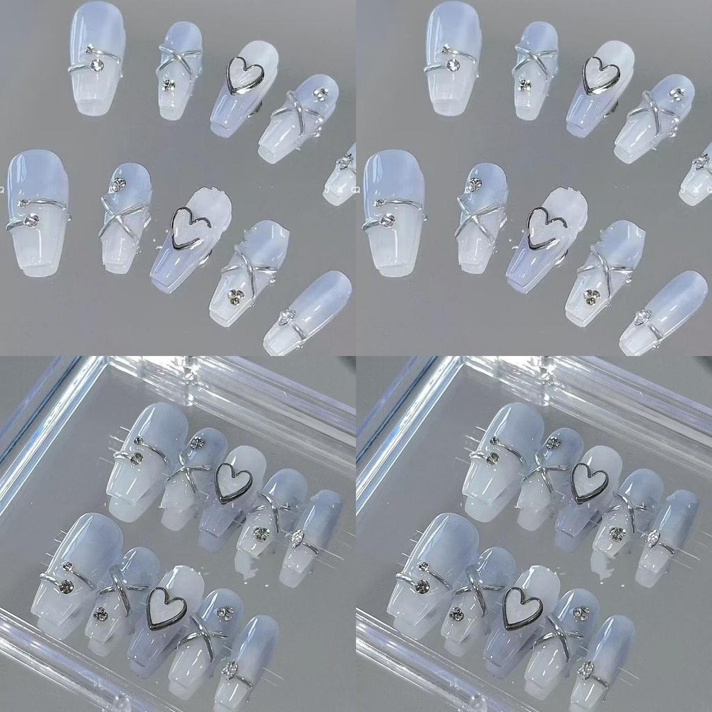 Unique Gel Nail Wraps Long-lasting And Fashionable Coconut Milk Jelly Design