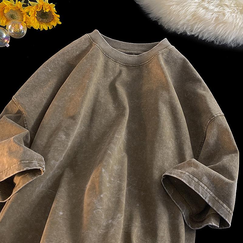 

Новое поступление хлопковая ретро-батик свободная футболка с коротким рукавом для мужчин и пар 2X Large