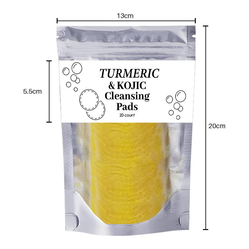 Turmeric Exfoliating Cleansing Pads for Face Natural Facial Scrub Deep Pore Cleanse
