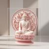 Scultura Buddha Meditante Statua Acrilica Piatta 2D Statuetta Buddista Decorazioni Spirituali Ornamento da Tavolo per Casa e Ufficio