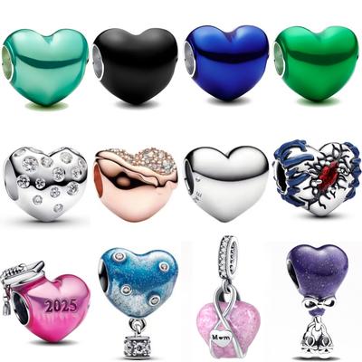 Nowy Miedziany Czarny Zielony Niebieski Ciepła Miłość Amulet Pasuje Koraliki DIY Pasuje do Oryginalnych Bransoletek Naszyjników Damska Biżuteria Akcesoria