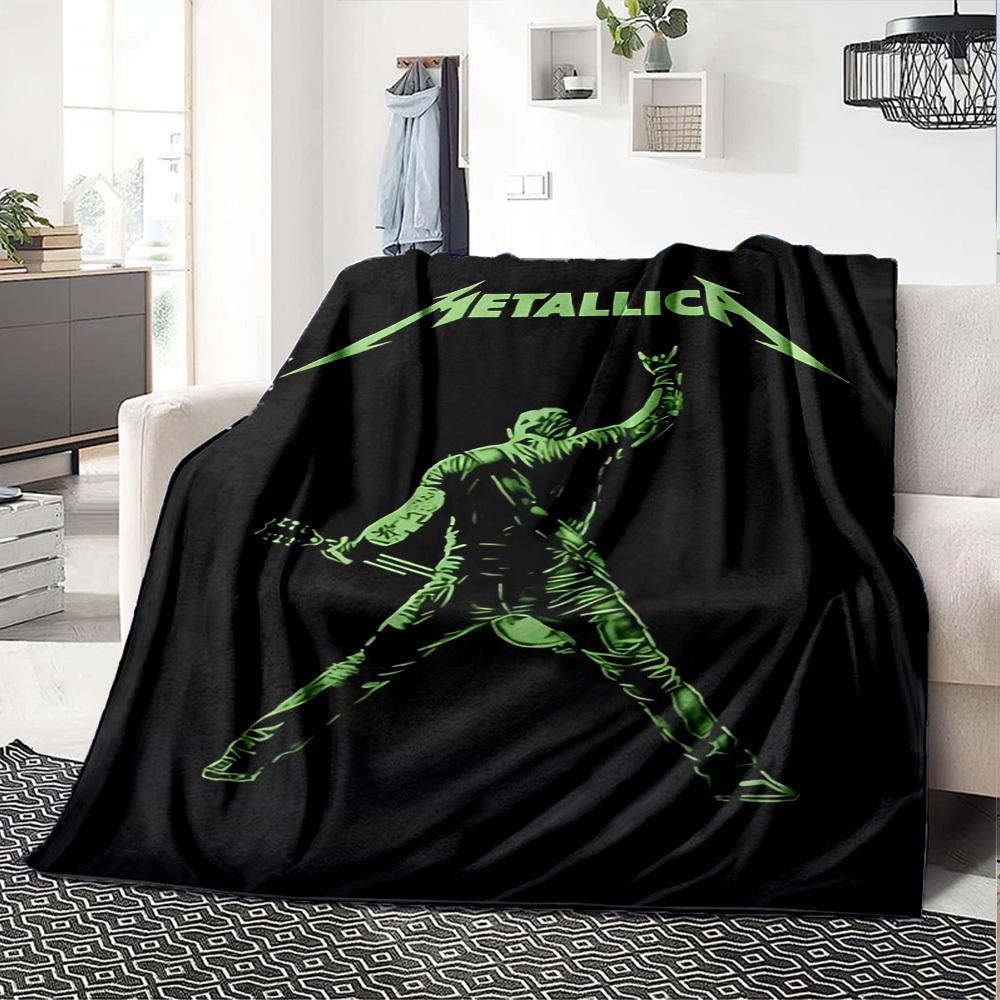 1pc Dragon guitarThemed Blanket Soft Flannel All Season Cozy Throw with Bold Graphic Print, Travel, or Holiday Gift for Family & Friends