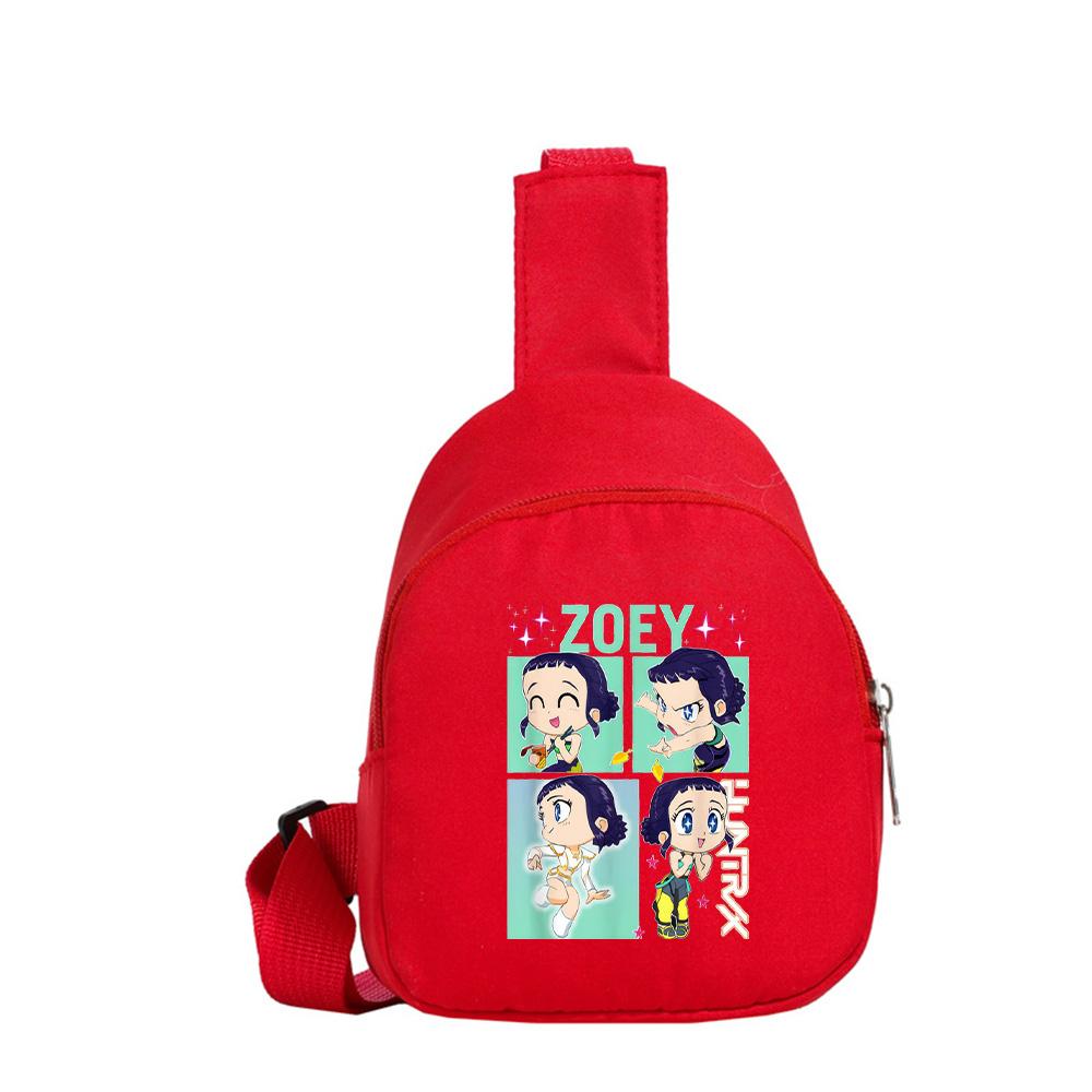 Zaino Petto Kawaii Stampato Anime K-Pop Cacciatori di Demoni per Ragazzo Ragazza Borsa a Spalla Studente Borsa a Tracolla Portatile Regalo di Natale per Bambino