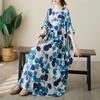 Summer Loose Cotton and Linen Polka Dot Dress