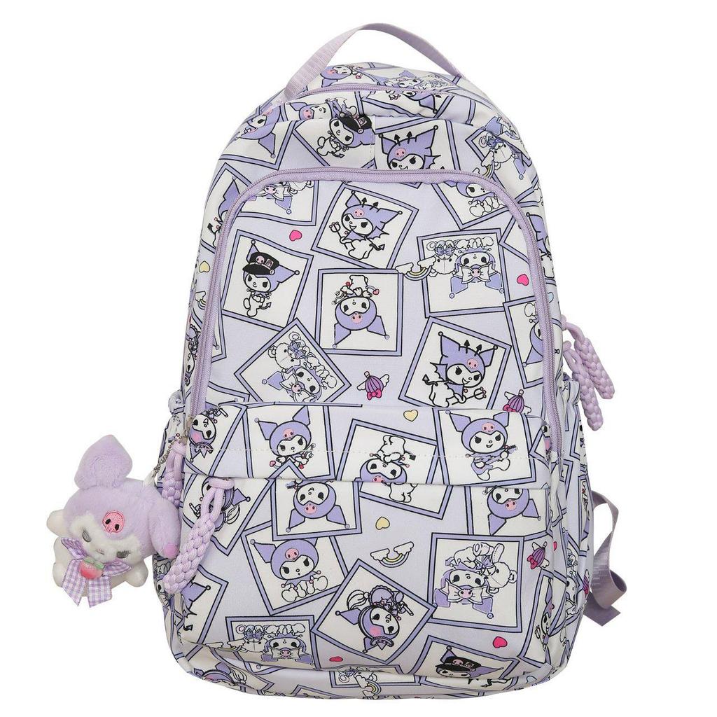 Trendy Cartoon Print Student Backpack: Lightweight, Stylish & Spacious