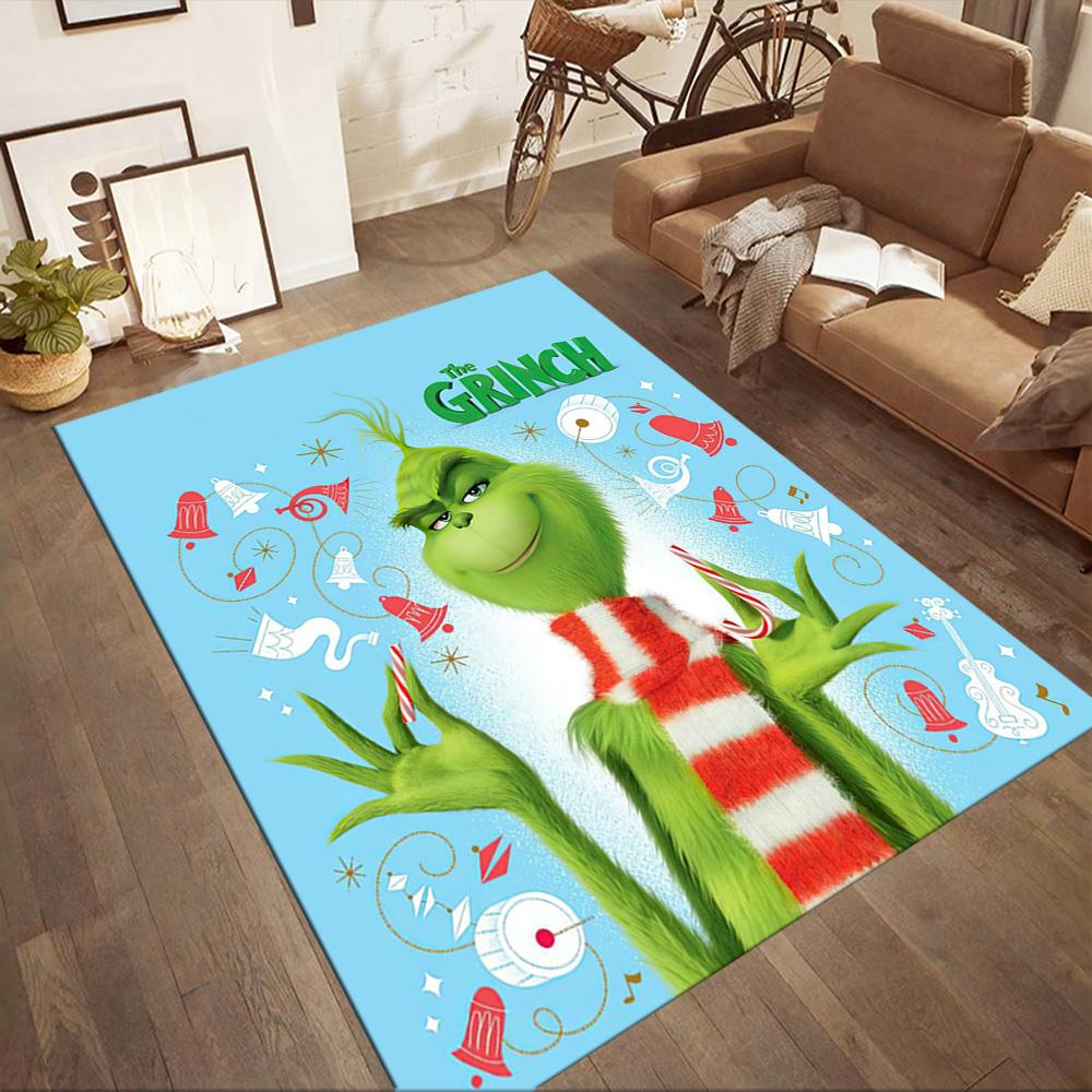 How The Grinch Stole Christmas Square Rugs Are a Great Choice for Living Rooms, Bedrooms, Home Décor, and As Gifts.
