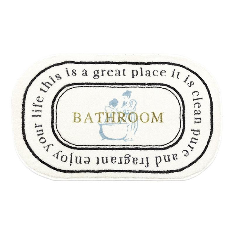 Retro Bathroom Carpet Super Absorbent Bath Mat Plush Bedroom Kitchen Entrance Doormat Non-slip Shower Bathtub Side Floor Rugs