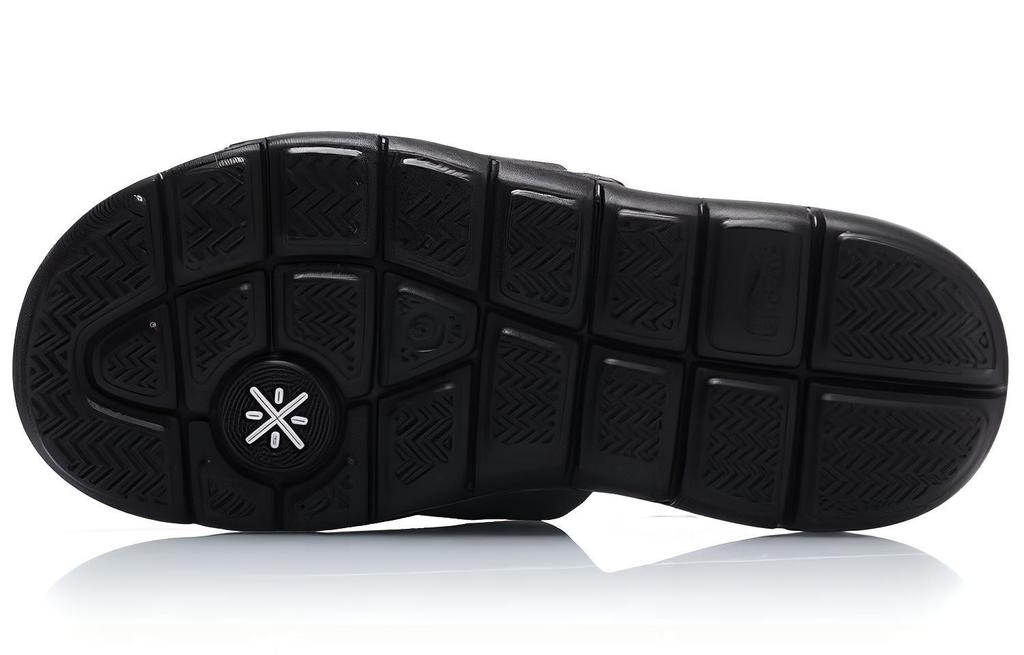 Li Ning Rubber Sole Slide Slippers Men's Black AGAP009-3